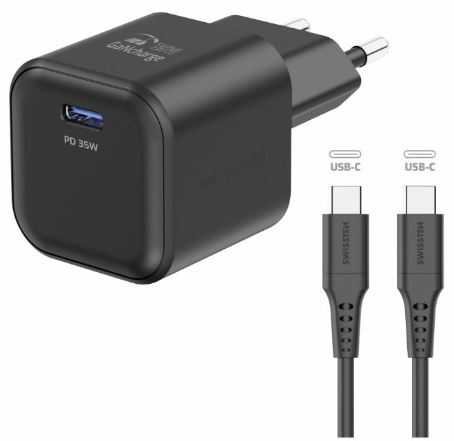 Swissten Tīkla Lādētājs GaN USB-C 35W