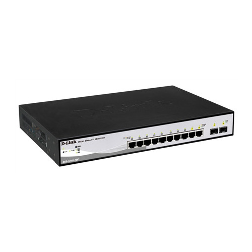 Switch 280mm D-Link DGS-1210-10P          2*SFP/ 8*GE