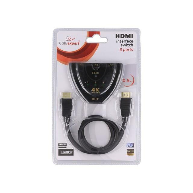 GEMBIRD Switch; HDMI 1.4; 4K