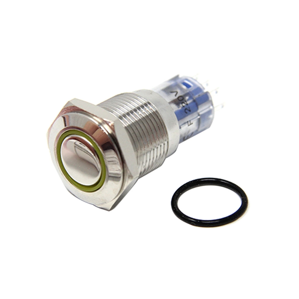 BULGIN Switch: vandal resistant; DPDT; 3A/250VAC