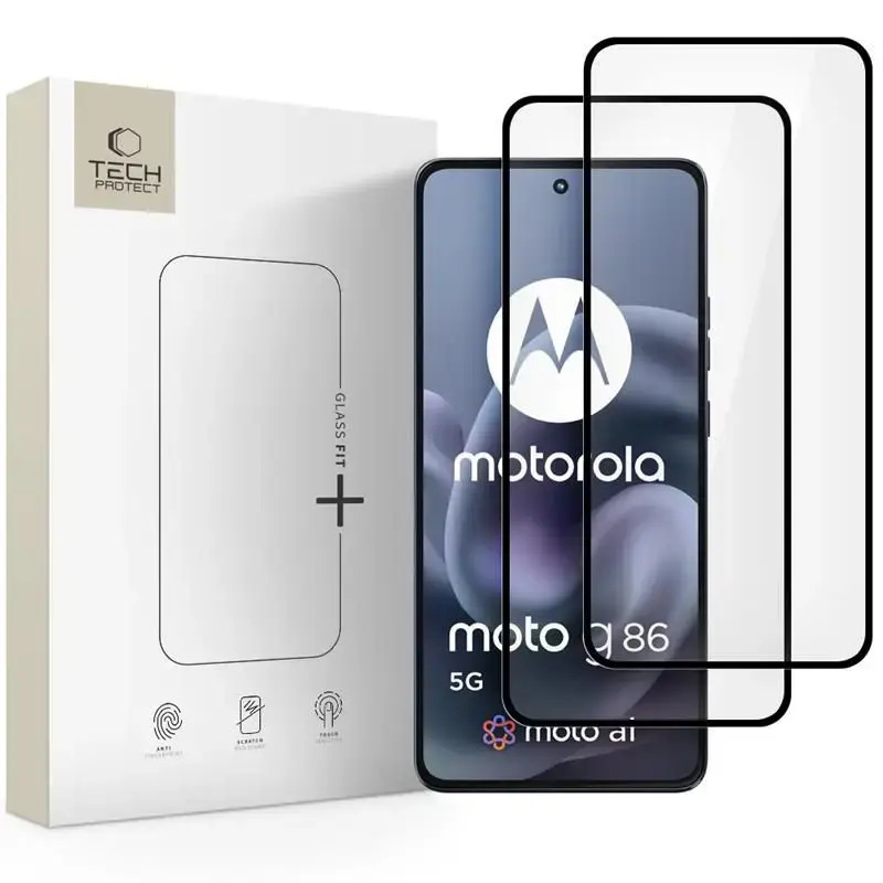 SZKŁO HARTOWANE TECH-PROTECT GLASS FIT+ 2-PACK