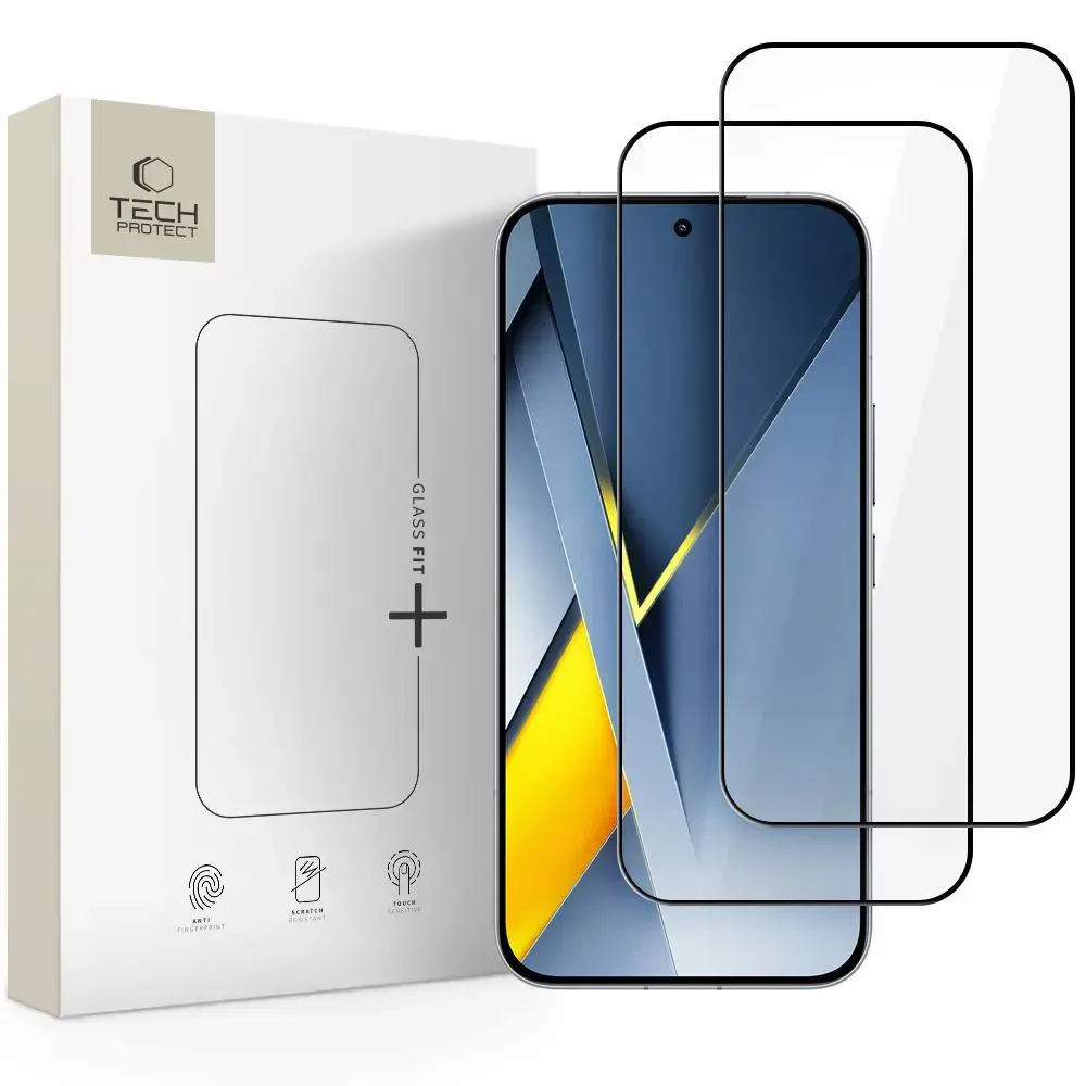 SZKŁO HARTOWANE TECH-PROTECT GLASS FIT+ 2-PACK