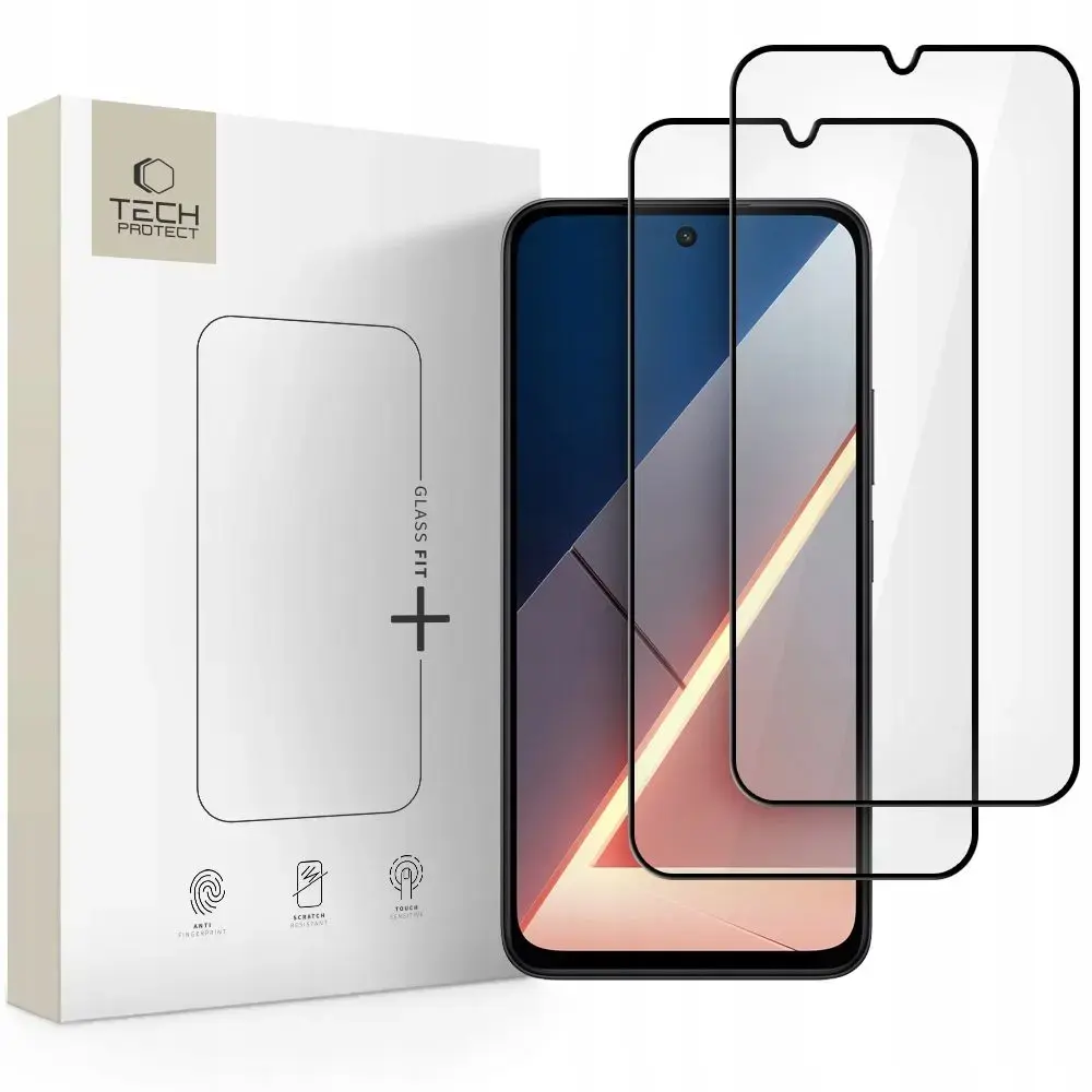 SZKŁO HARTOWANE TECH-PROTECT GLASS FIT+ 2-PACK