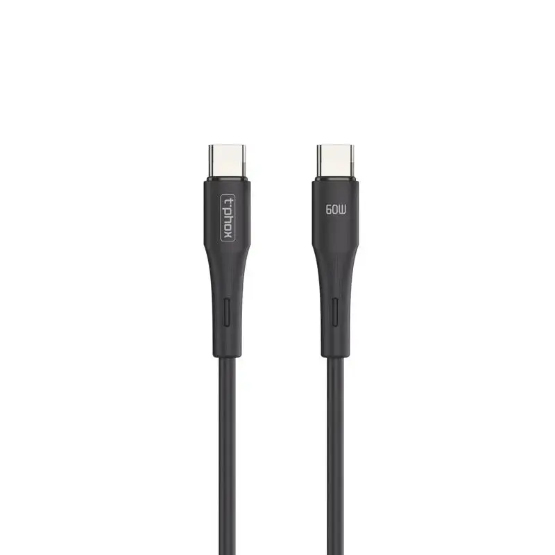 T-PHOX CABLE GENTLE USB-C/USB-C 60W BLACK