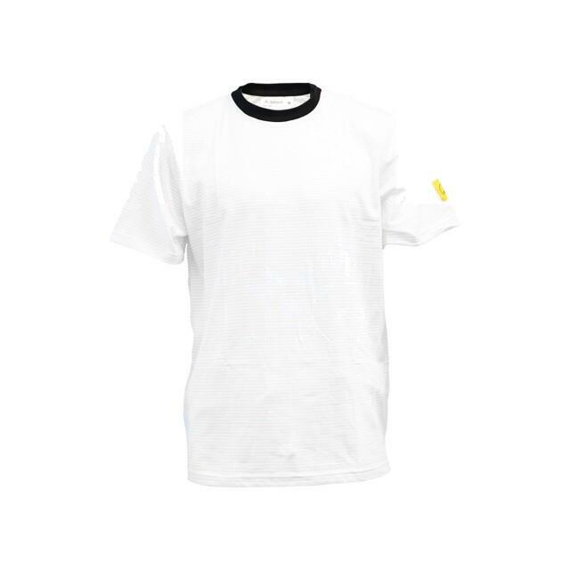 ANTISTAT T-shirt; white; cotton,conductive fibers