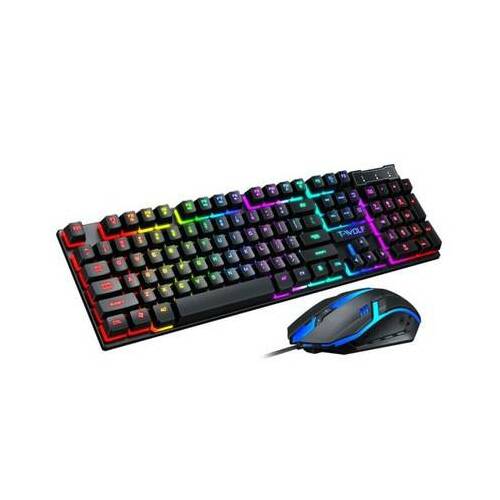 T-Wolf TF200 spēļu komplekts tastatūras LED