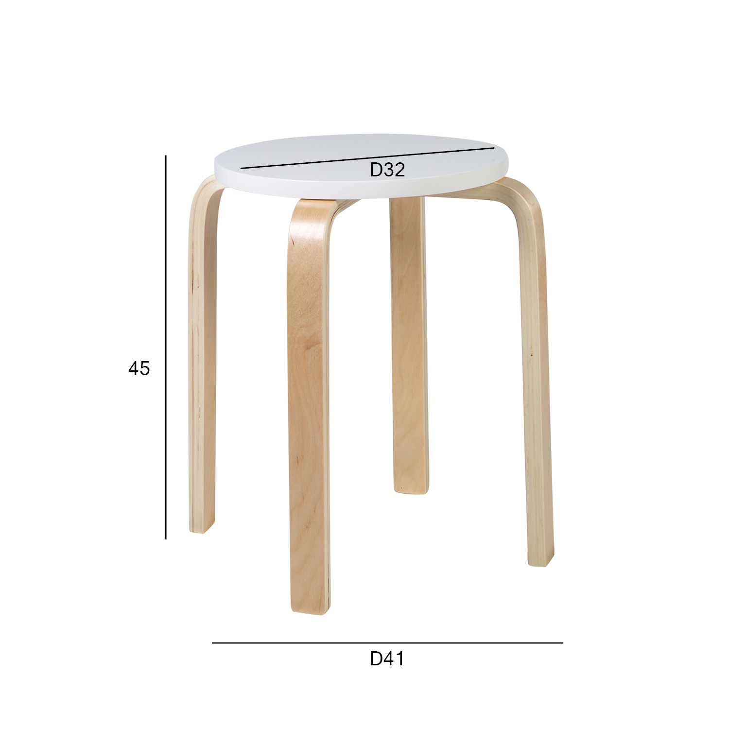Taburete SIXTY-1  D41xH45cm, materiāls: līmētas koka