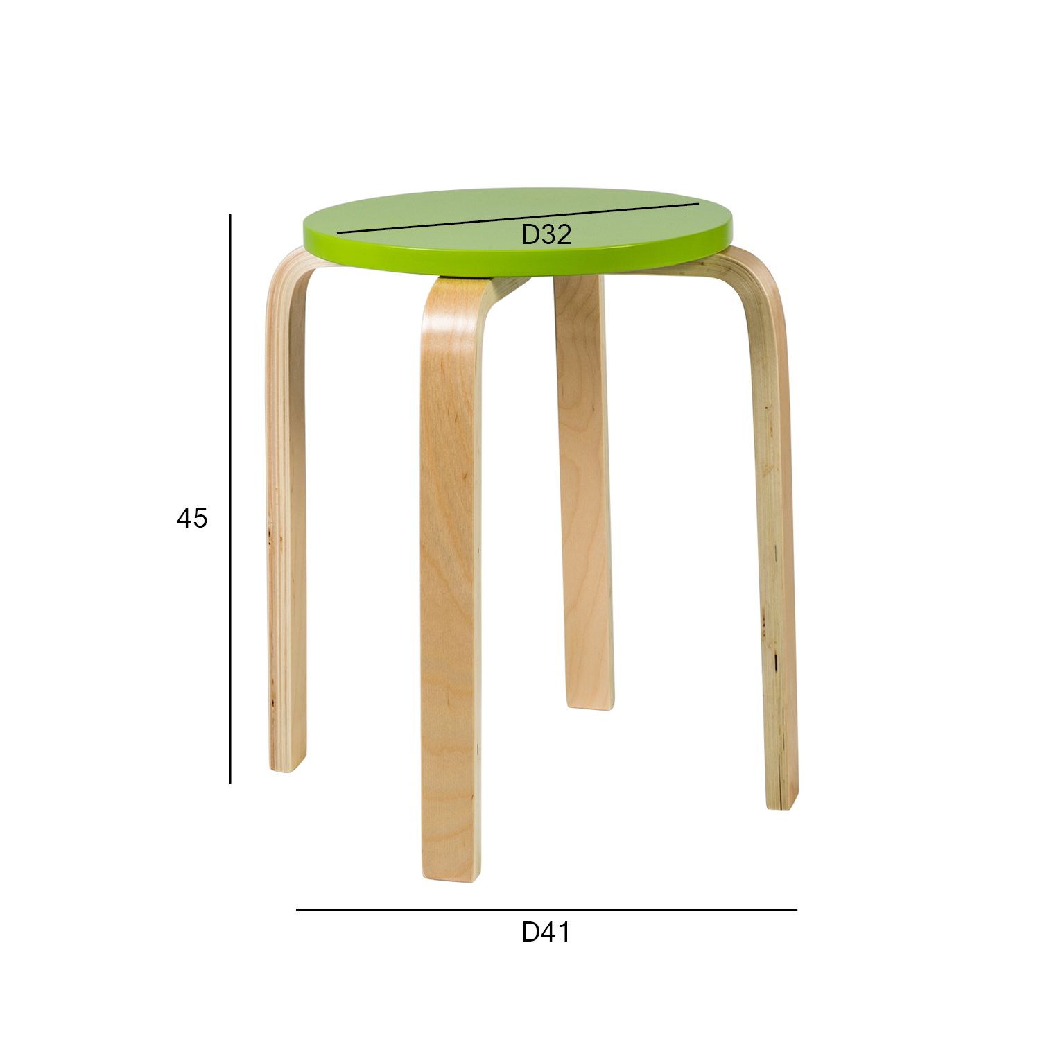 Taburete SIXTY-1  D41xH45cm, materiāls: līmētas koka