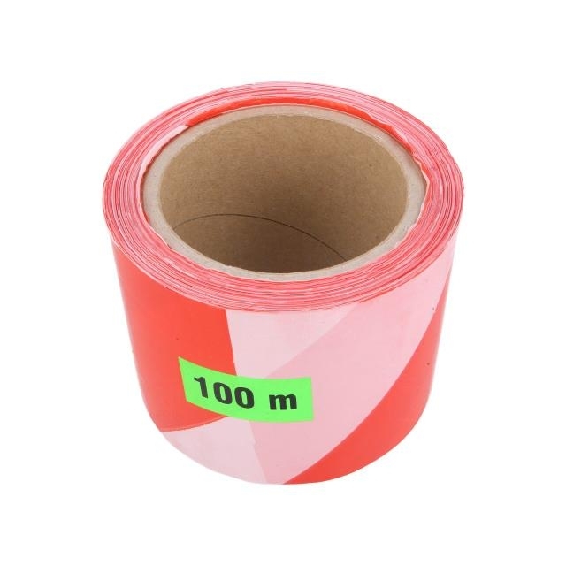 ANRO Tape: warning; white-red; 100m |