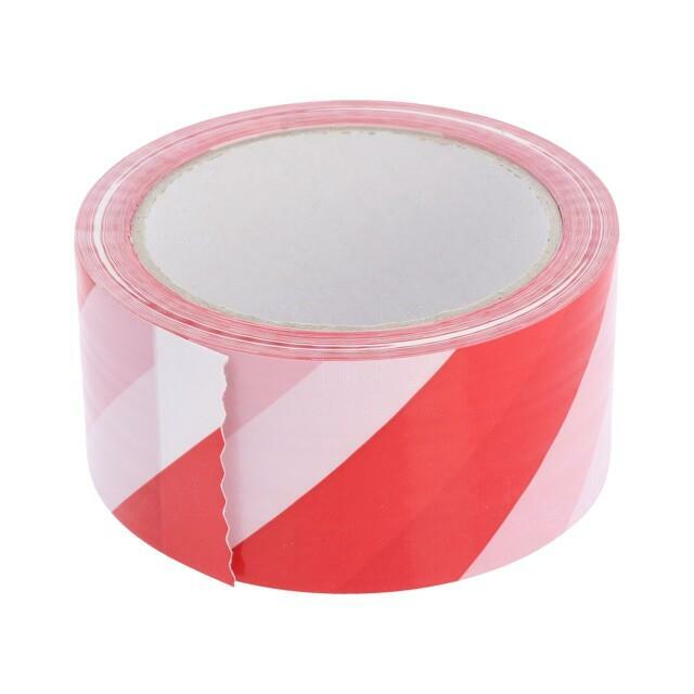 MEDID Tape: warning; white-red; L: 33m