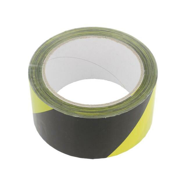 MEDID Tape: warning; yellow-black; L: 66m