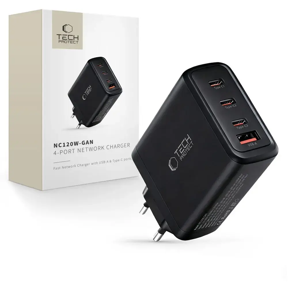 TECH-PROTECT NC120W-GAN 4-PORT NETWORK CHARGER PD