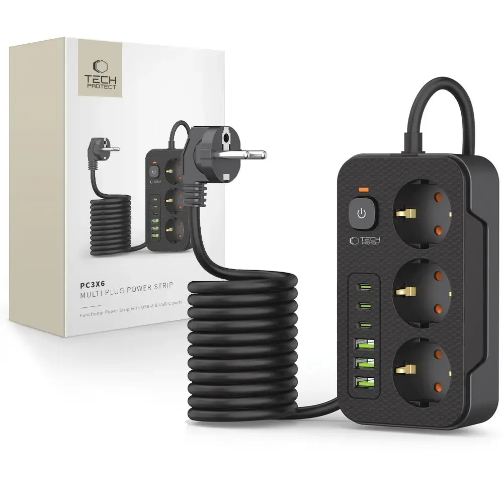 Tech-Protect power strip 3 sockets 2