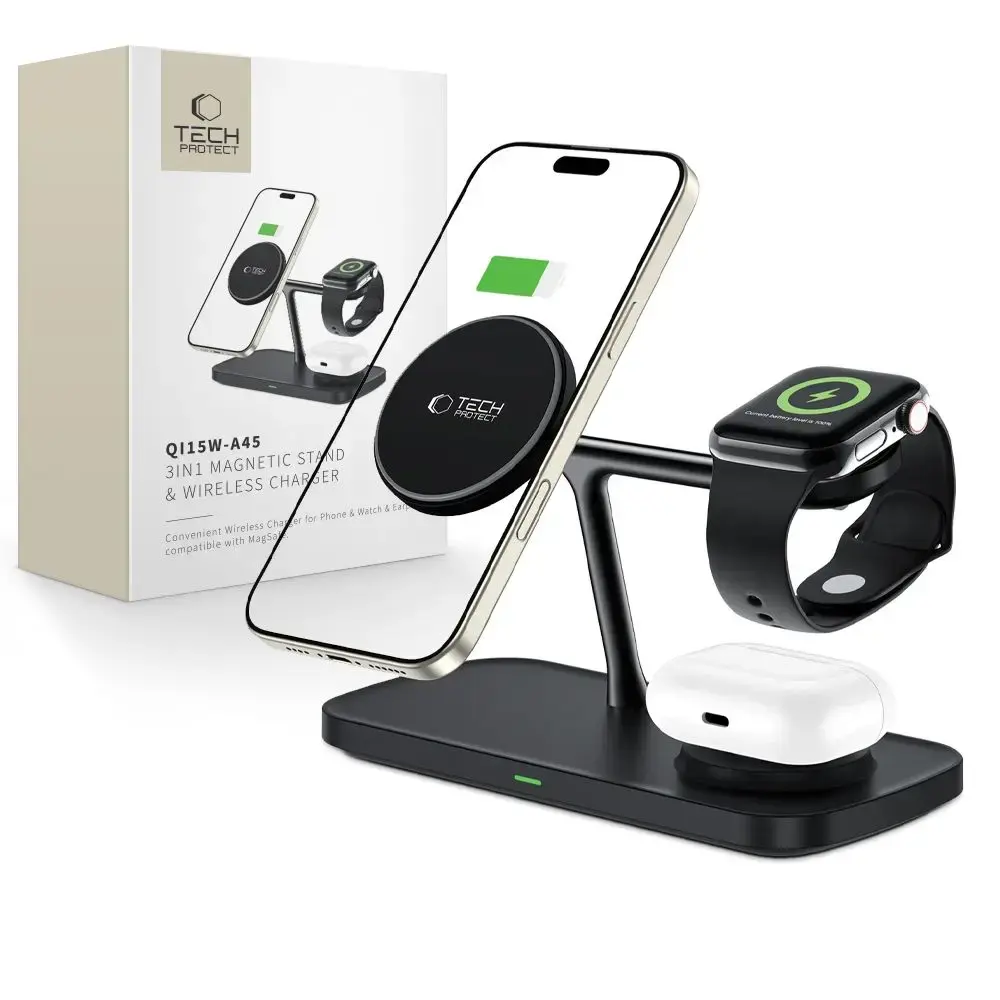 TECH-PROTECT QI15W-A45 3IN1 MAGNETIC MAGSAFE WIRELESS