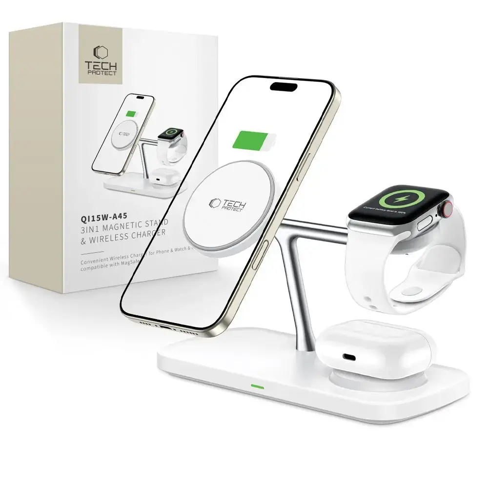 TECH-PROTECT QI15W-A45 3IN1 MAGNETIC MAGSAFE WIRELESS