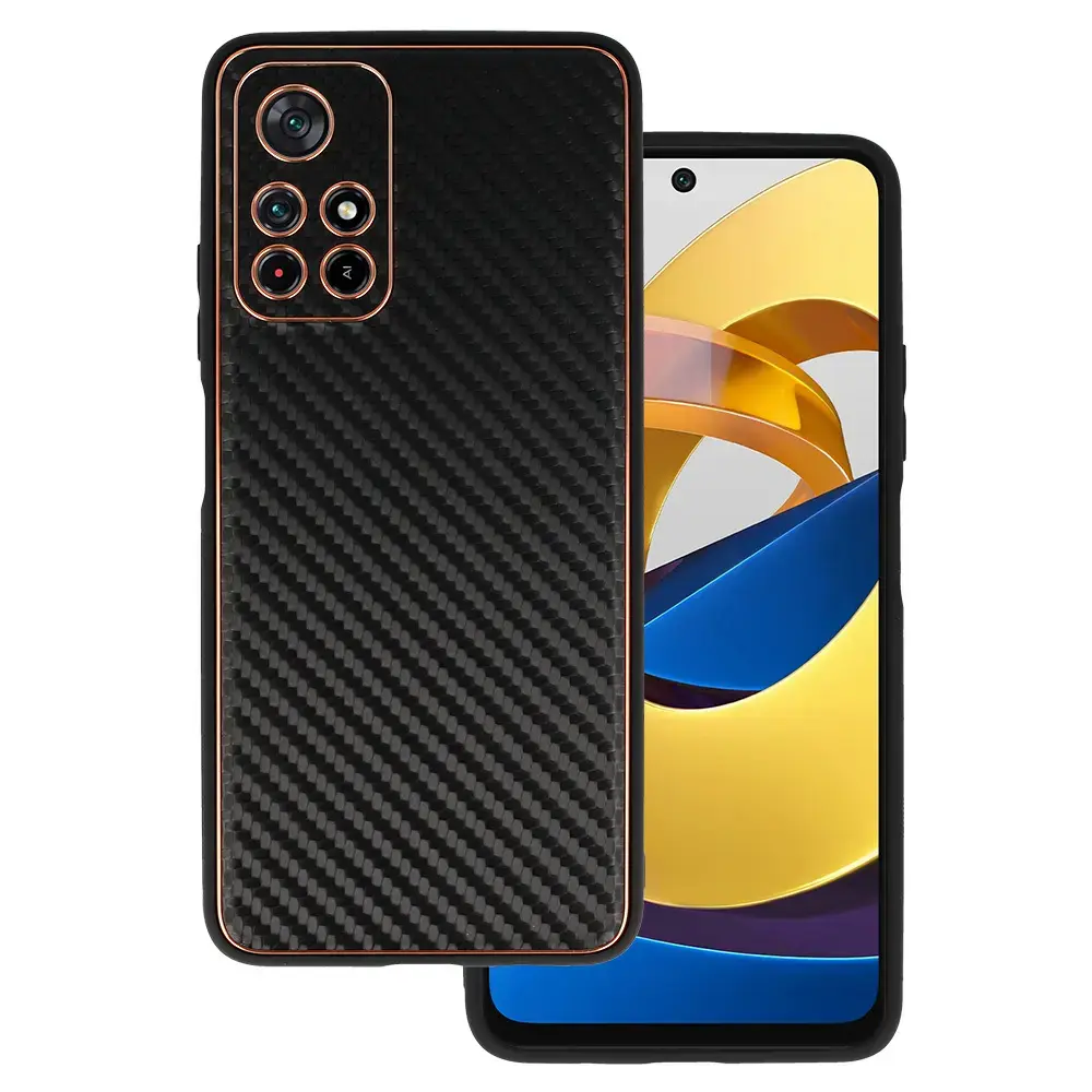 TEL PROTECT Leather Carbon Case for