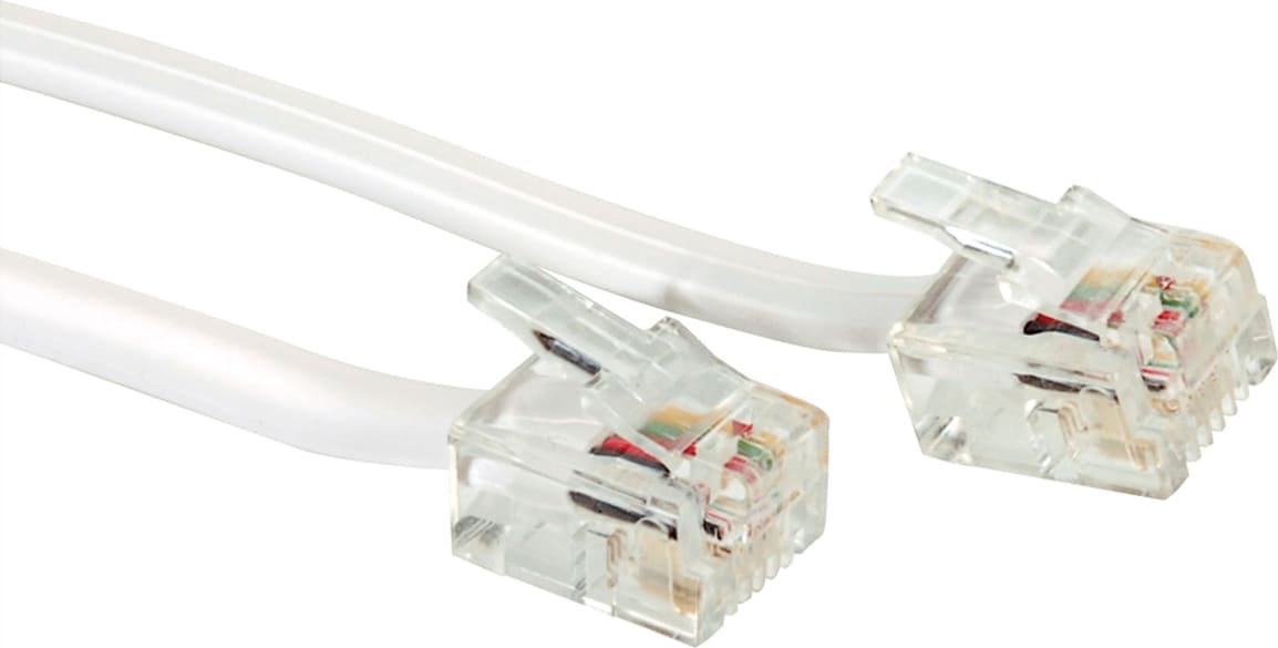 VALUE Telefona kabelis balts, 15m 4-wire