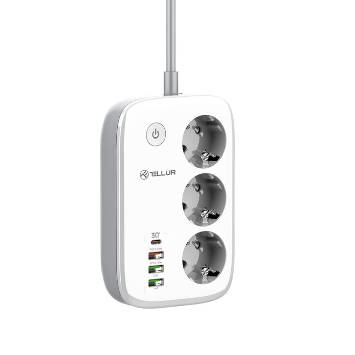 Tellur viedais WiFi pagarinātājs, 3 rozetes