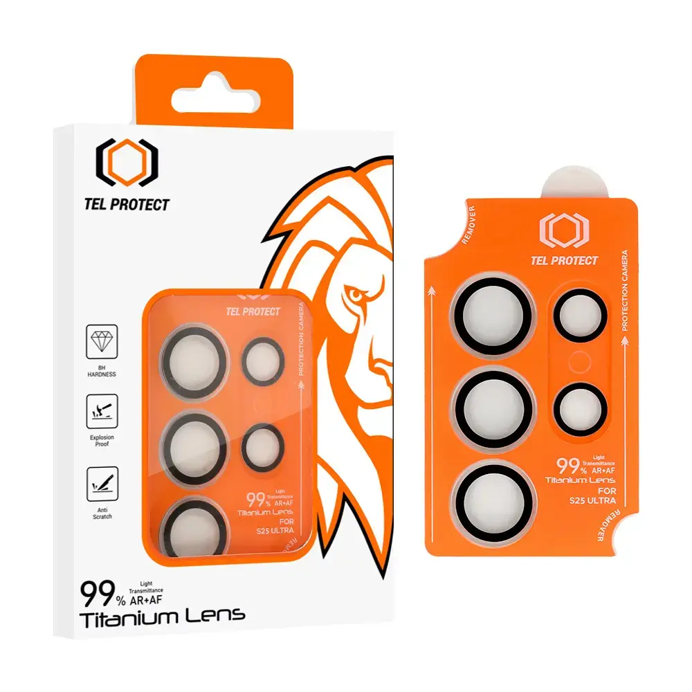 Tempered glass Tel Protect Titanium Lens
