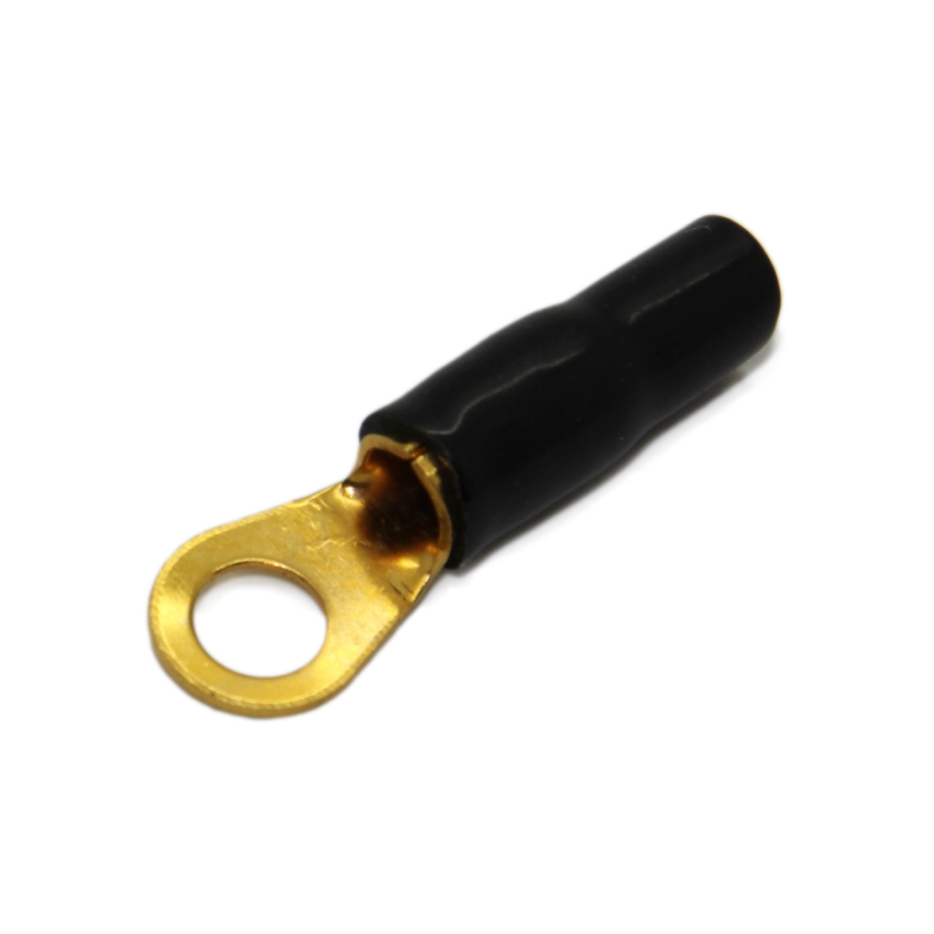 ACV Terminal: ring; insulated; black; gold-plated