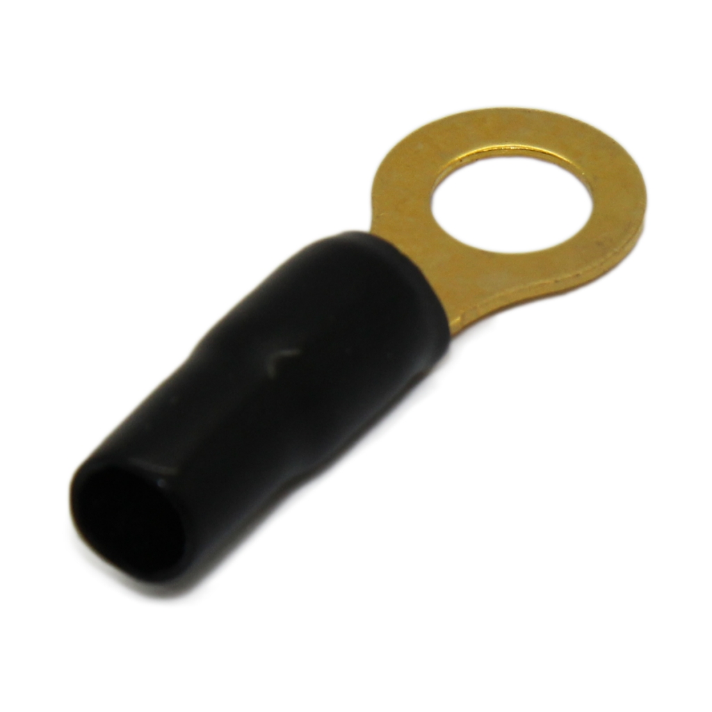ACV Terminal: ring; insulated; black; gold-plated