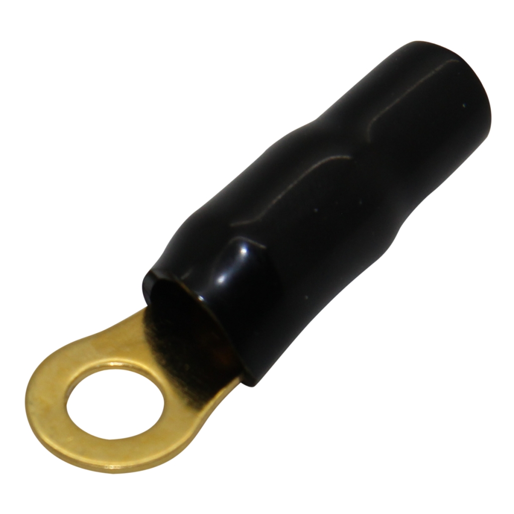 ACV Terminal: ring; insulated; black; gold-plated