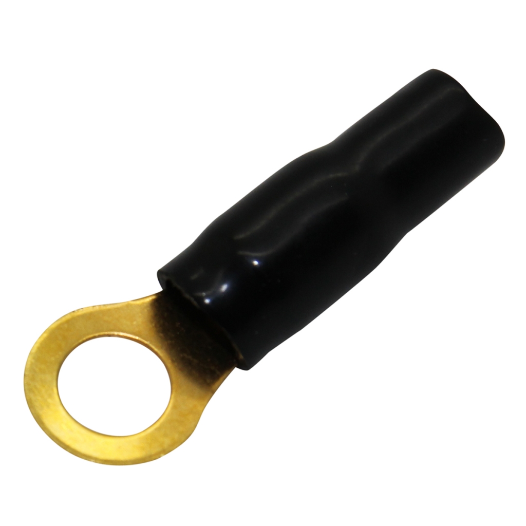 ACV Terminal: ring; insulated; black; gold-plated