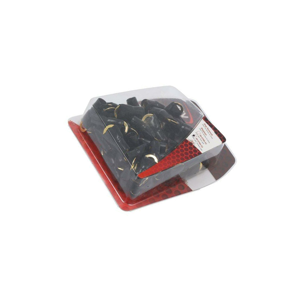 ACV Terminal: ring; insulated; black; gold-plated