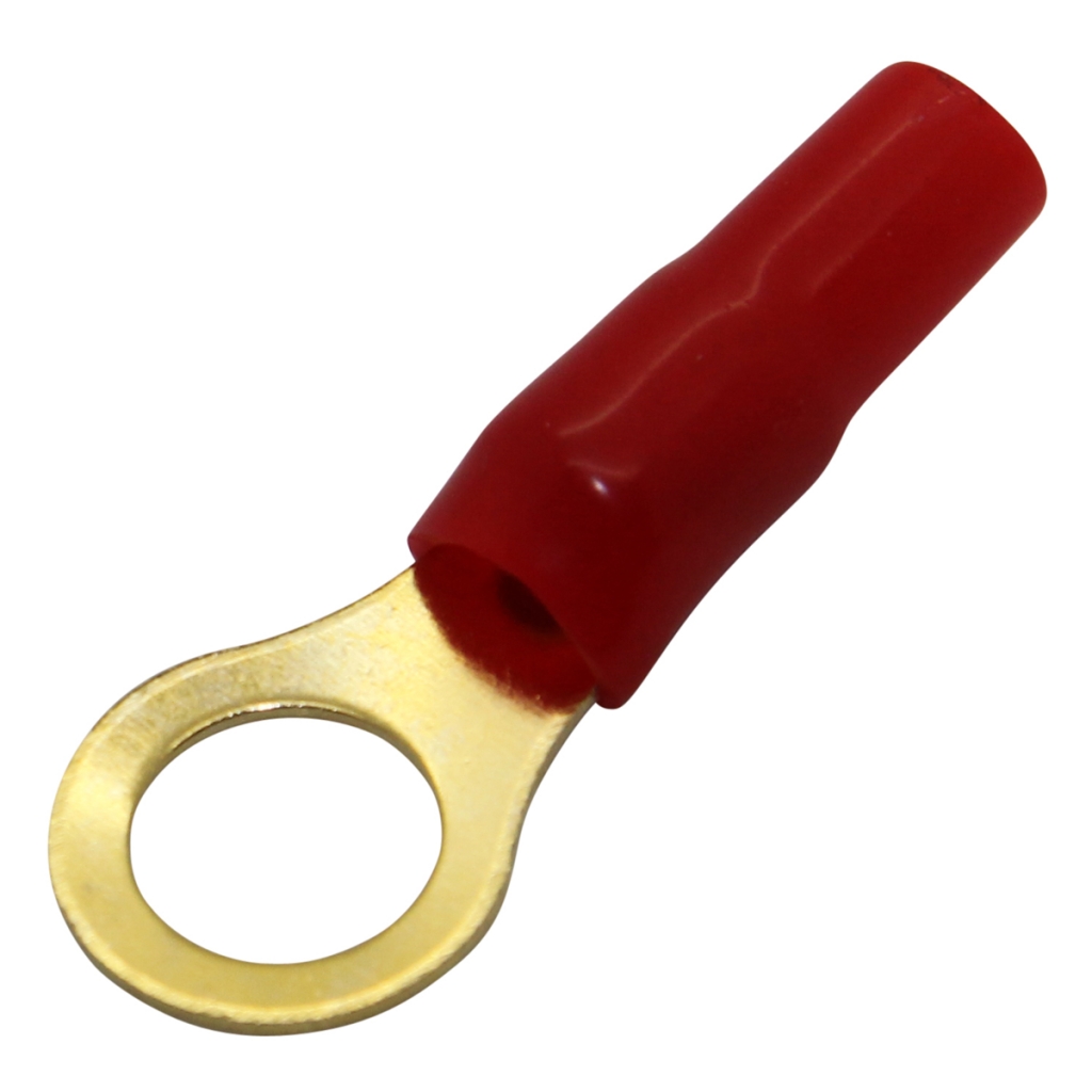 ACV Terminal: ring; insulated; red; gold-plated