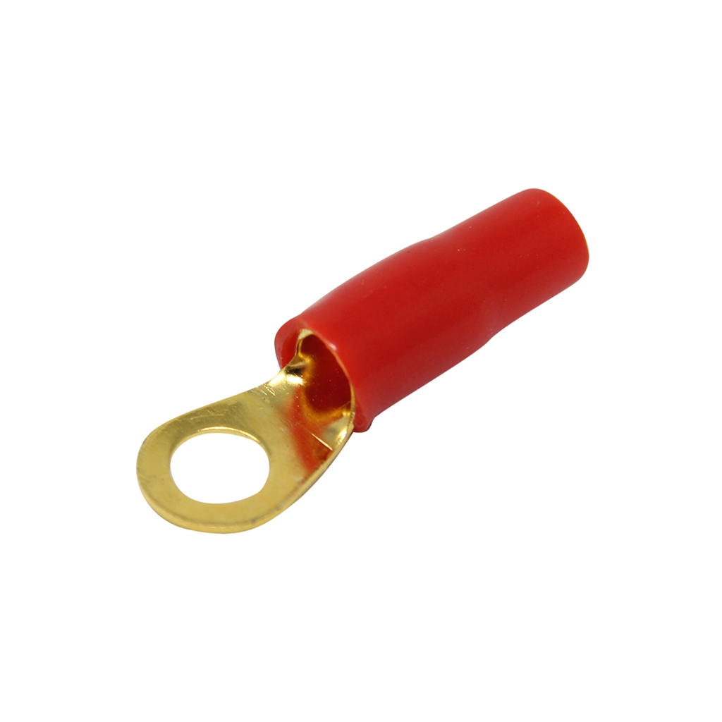 ACV Terminal: ring; insulated; red; gold-plated
