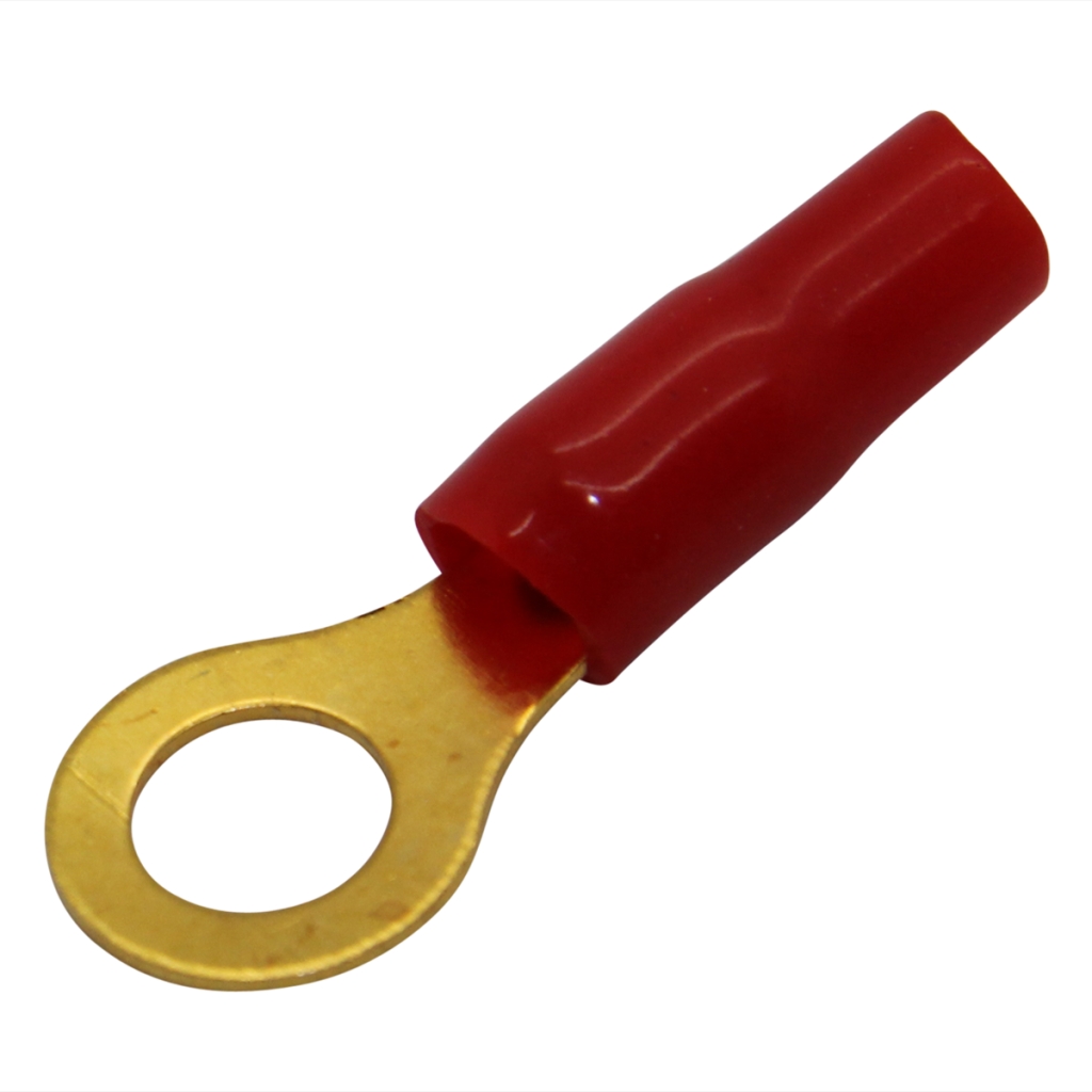 ACV Terminal: ring; insulated; red; gold-plated