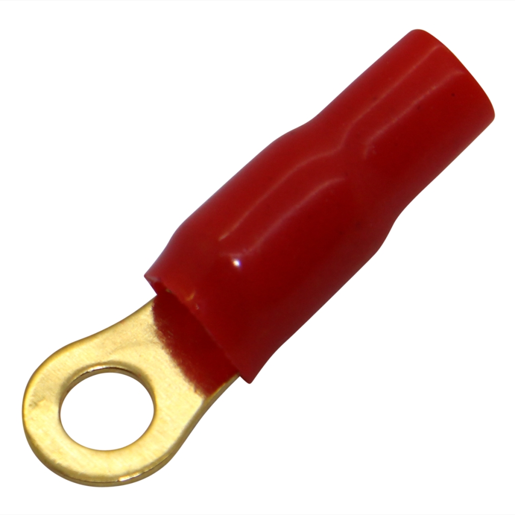 ACV Terminal: ring; insulated; red; gold-plated