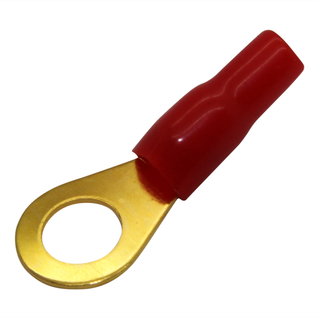 ACV Terminal: ring; insulated; red; gold-plated
