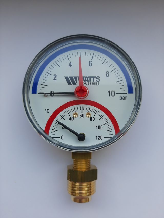 Termomanometrs TIRM-80; 0-10bar/120*C; R1/2``; D80 |