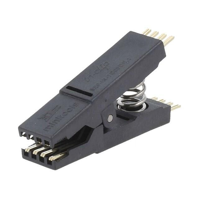 AXIOMET Test clip; black; gold-plated; DIL8
