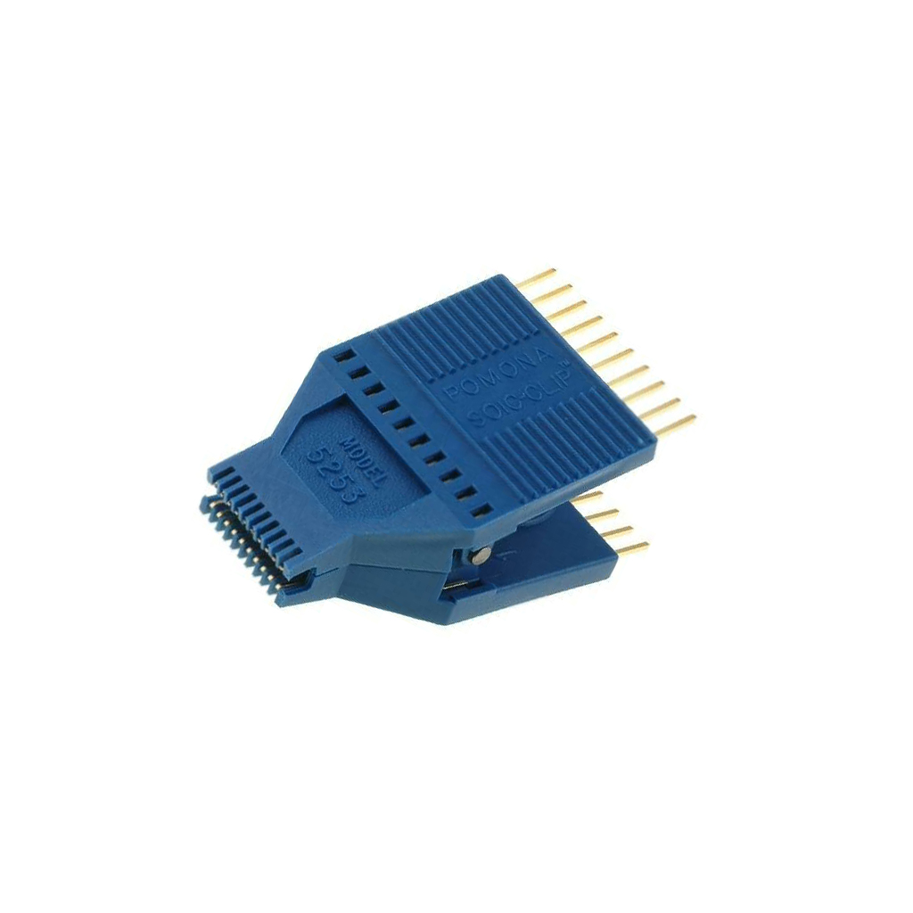 POMONA Test clip; blue; gold-plated; SO20