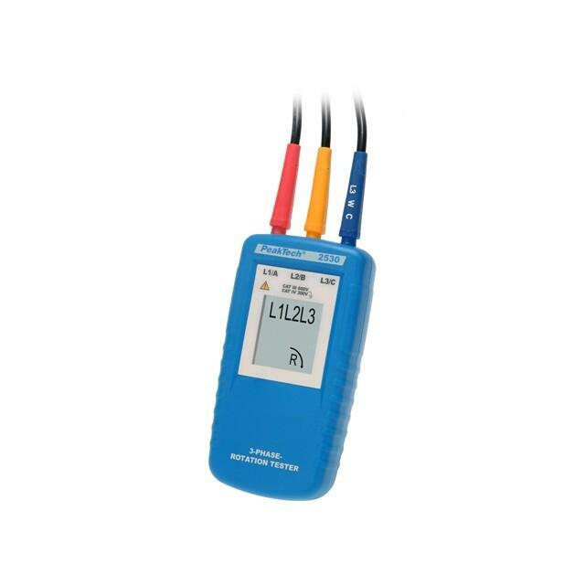 PEAKTECH Tester: phase sequence; LCD; 40÷600VAC