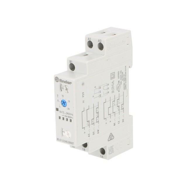 FINDER Timer; 0,1s÷24h; SPDT; 12÷240VAC