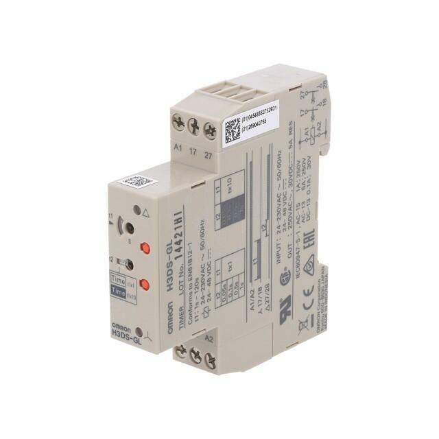 OMRON Timer; 1s÷120s; SPST-NO x2; 250VAC/5A