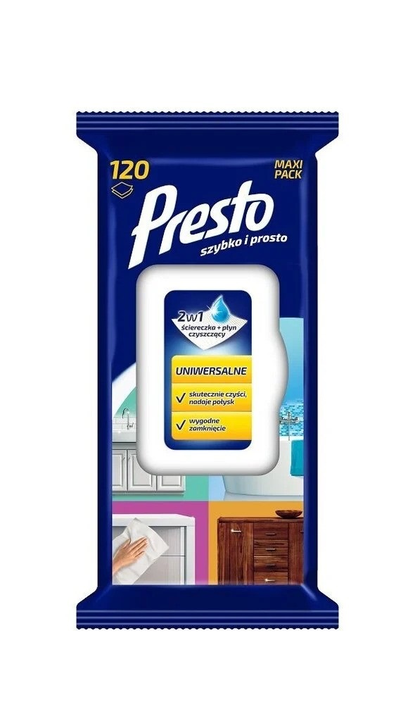 Presto Clean PRESTO Mitrās salvetes universālas