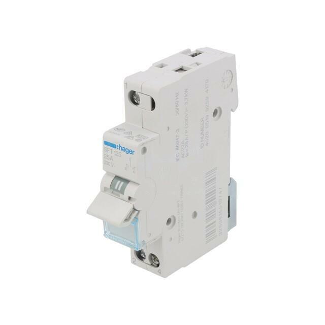 HAGER Toggle switch; Poles: 1; 230VAC