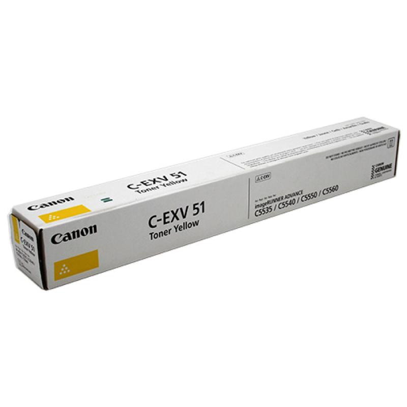 Toner Canon C-EXV51L Yellow Oryginał  (0484C002)
