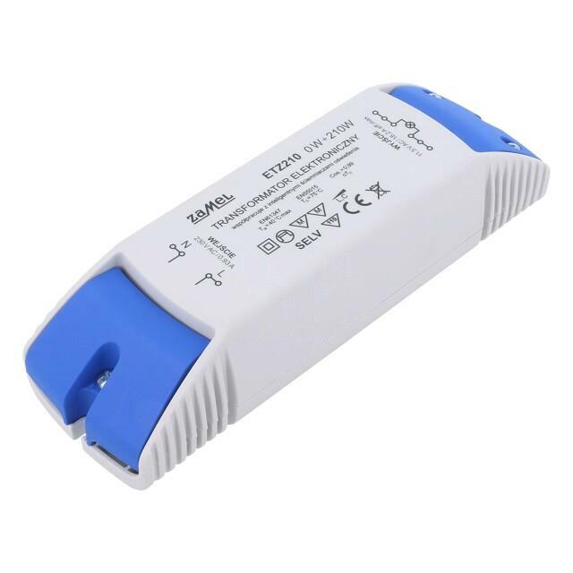 ZAMEL Transformer: electronic; 210VA; 230VAC; 11