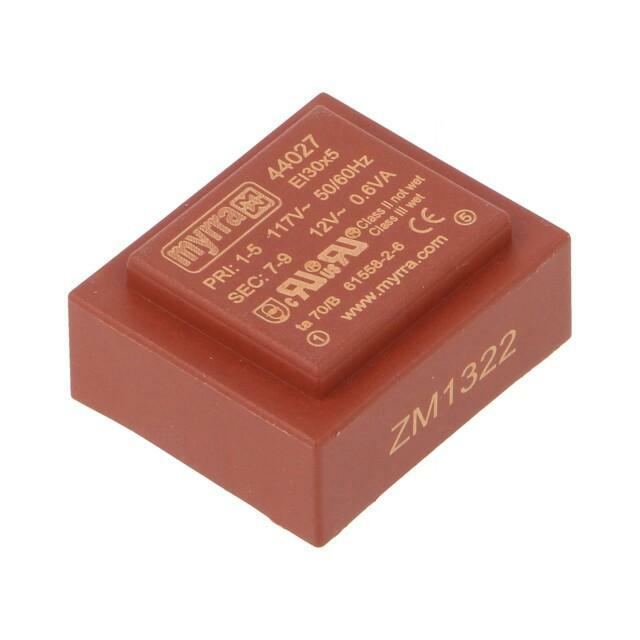 Transformer: encapsulated; 0.6VA; 117VAC; 12V