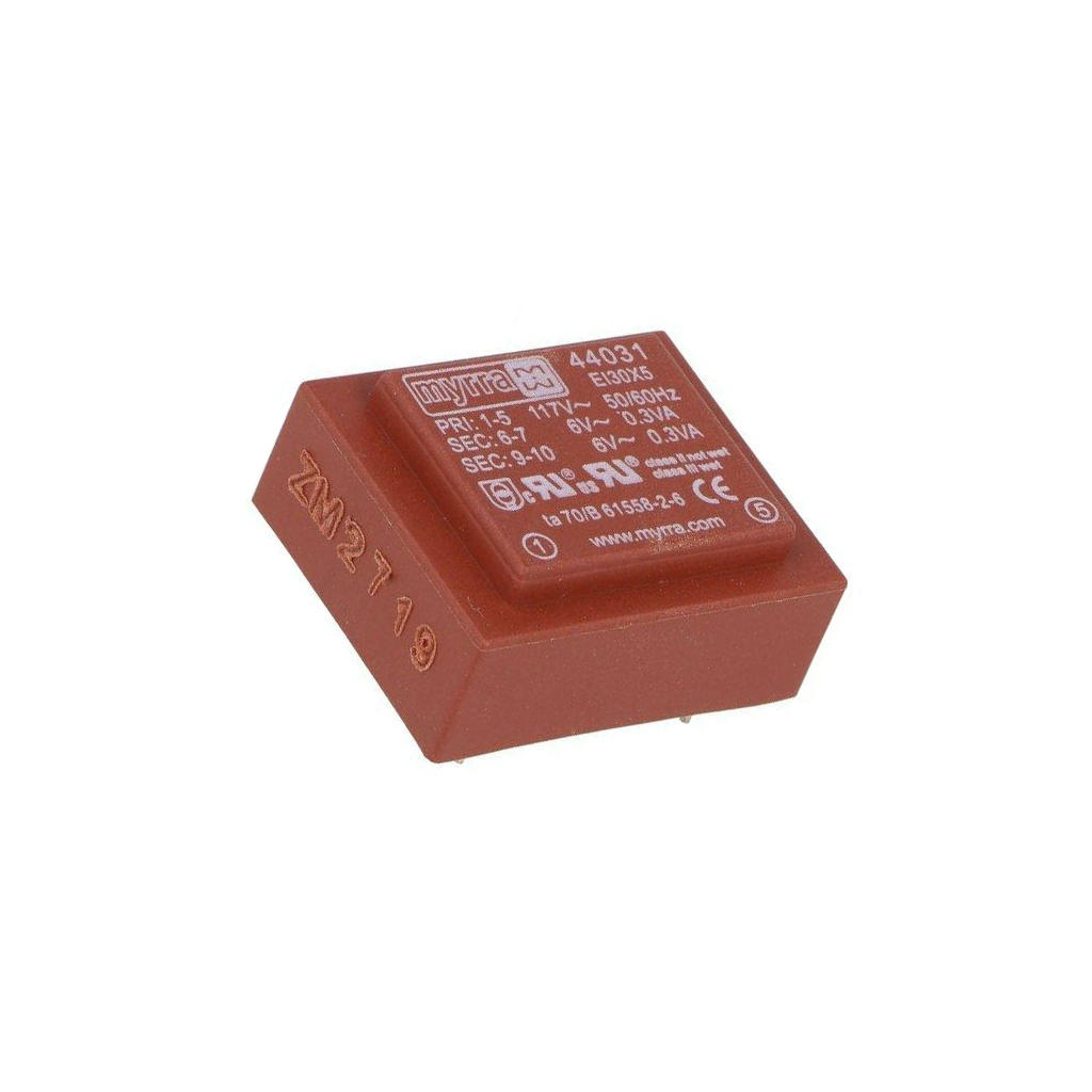 Transformer: encapsulated; 0.6VA; 117VAC; 6V