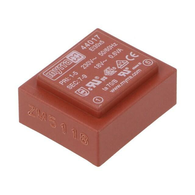 Transformer: encapsulated; 0.6VA; 230VAC; 18V