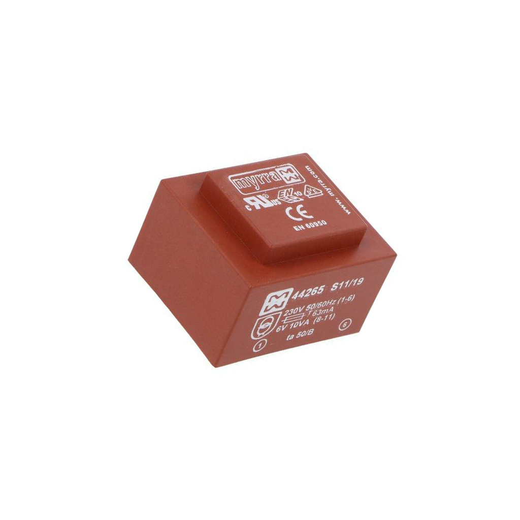 Transformer: encapsulated; 10VA; 230VAC; 6V; 1667mA