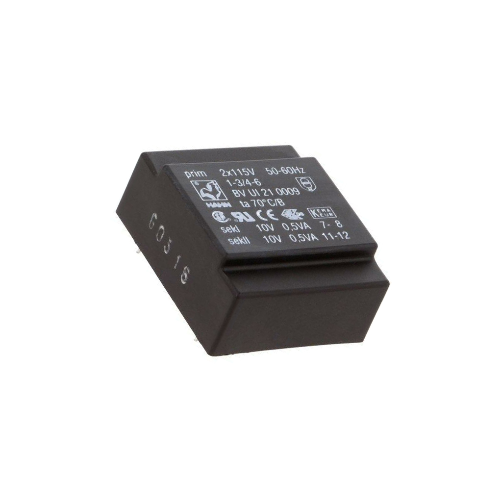 HAHN Transformer: encapsulated; 1VA; 115VACx2; 10V