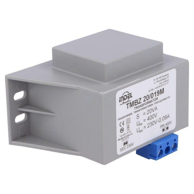 INDEL Transformer: encapsulated; 20VA; 400VAC; 230V
