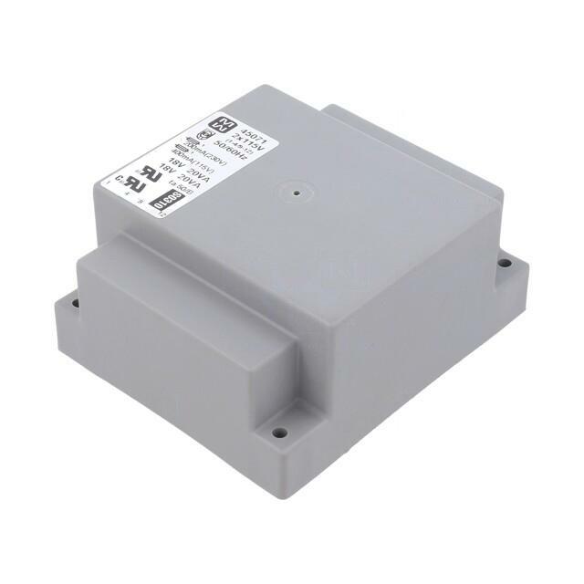 Transformer: encapsulated; 40VA; 115VAC,230VAC; 18V